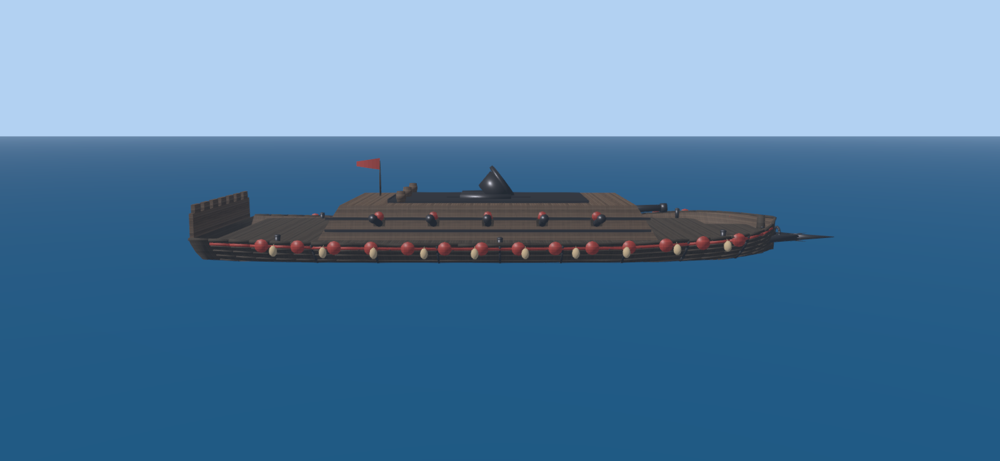 Bomb Ketch, side view