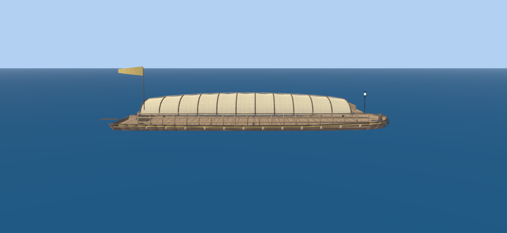 Hold Barge, side view
