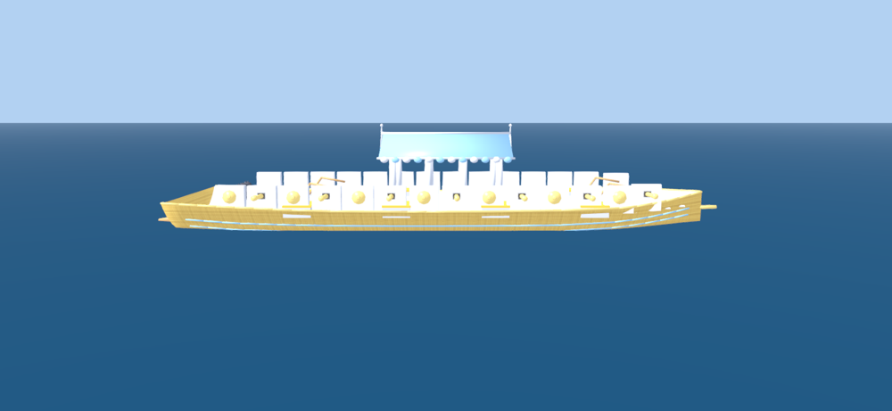 Olympian War Raft, side view