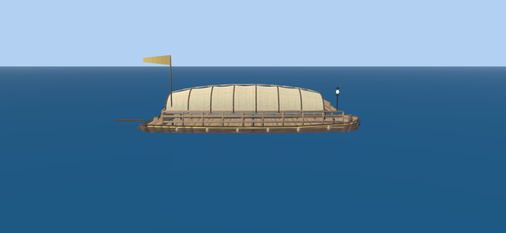 Skiff Barge, side view